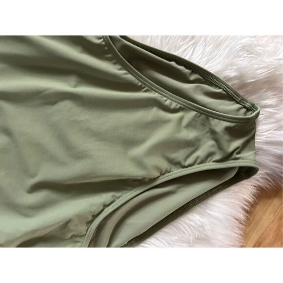 Athleta Palm One-piece Swimsuit NEW Size Small Olive Green - Picture 8 of 9